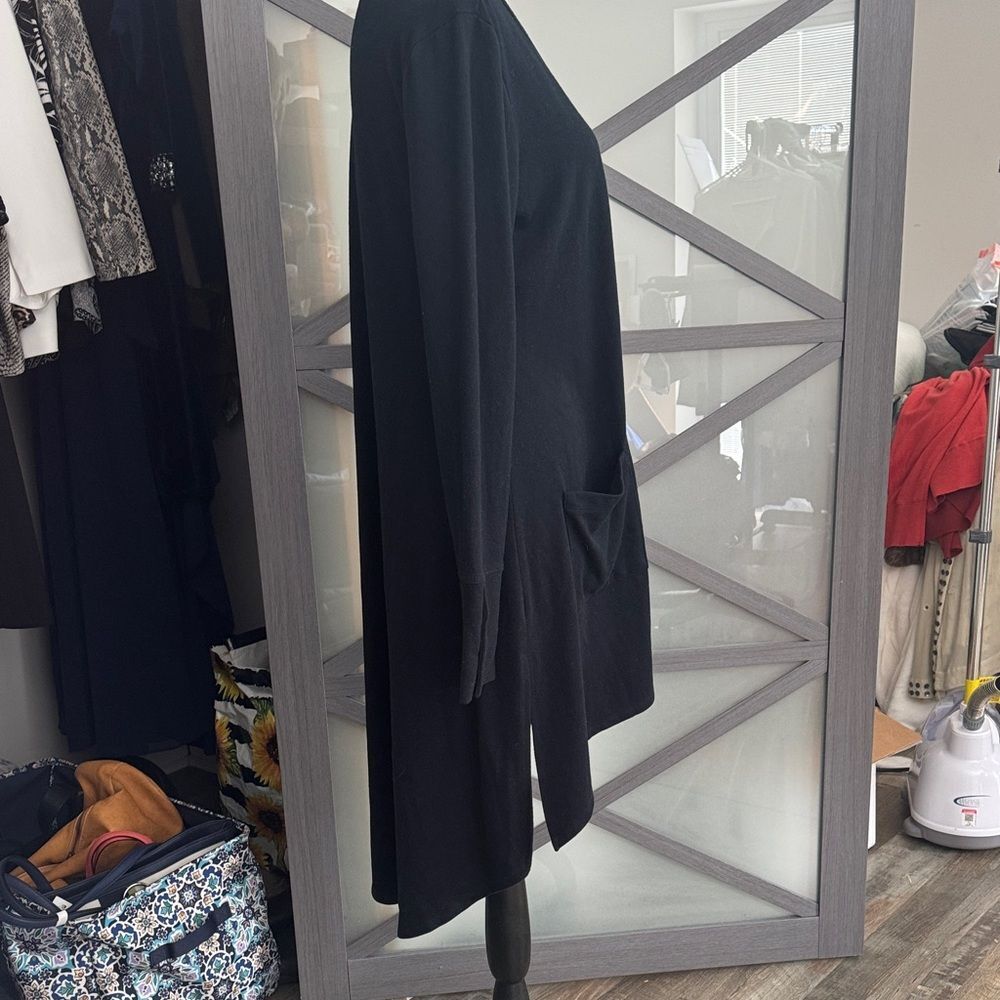 Black Button-Up Cardigan - Picture 5 of 7